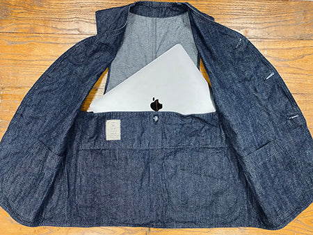 Sleeveless Outing Coat Denim