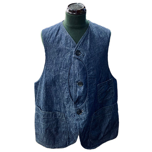Sleeveless Outing Coat Denim